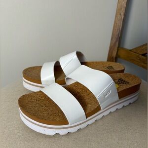 Reef Slide Sandals Cork Soles VGUC Worn Once